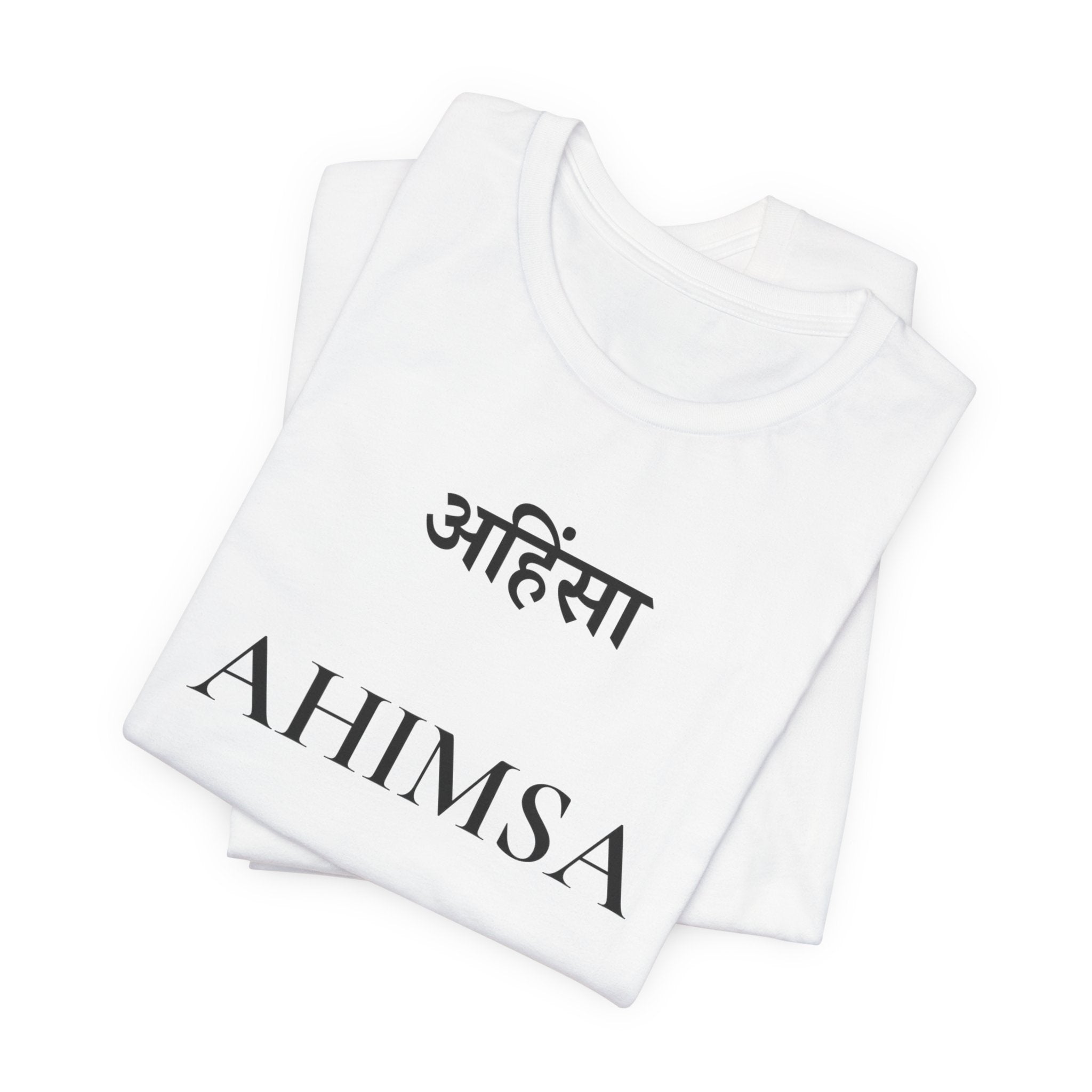 Ahimsa T-Shirt – Minimalistisches Sanskrit Design