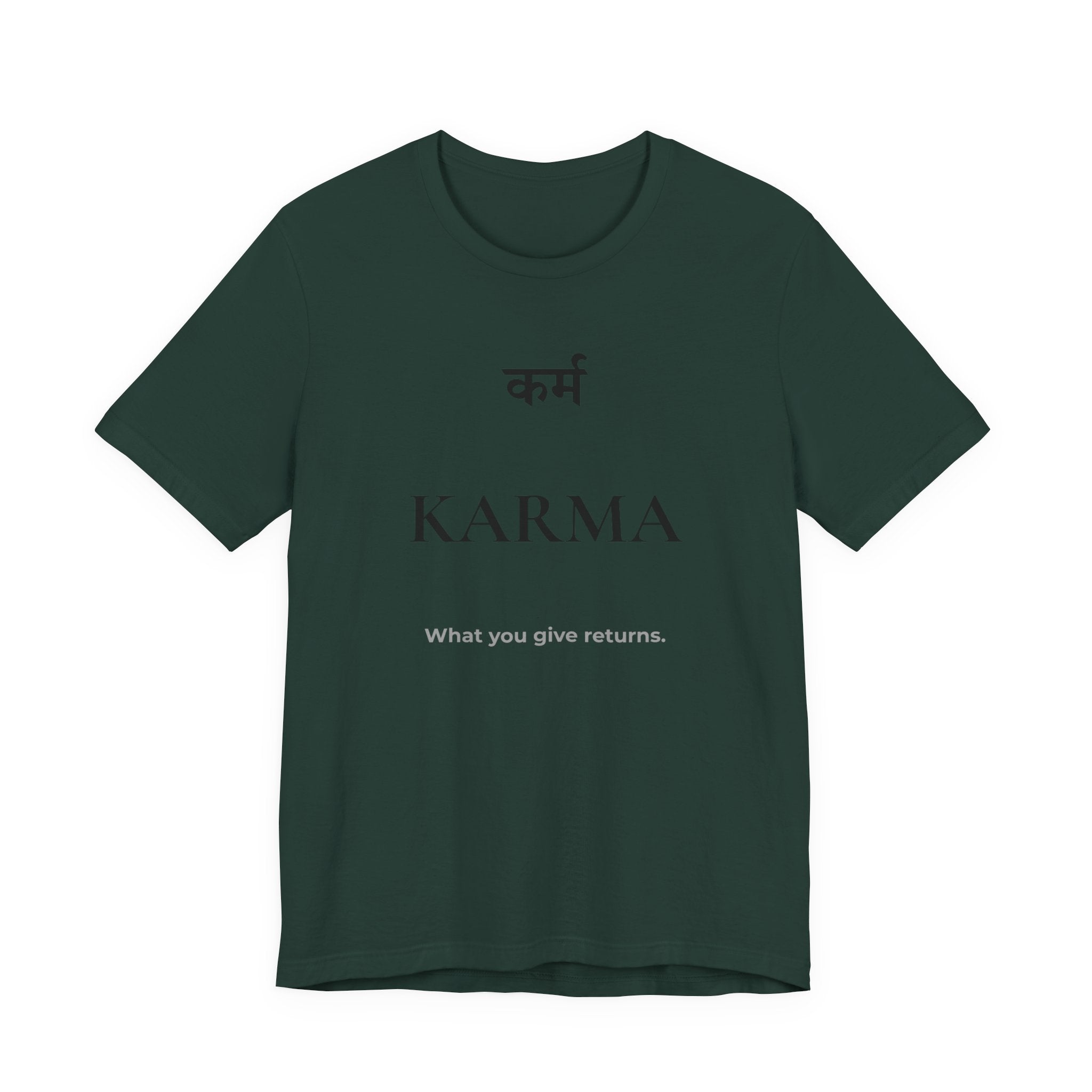 Karma T-Shirt – Minimalistisches Sanskrit Design