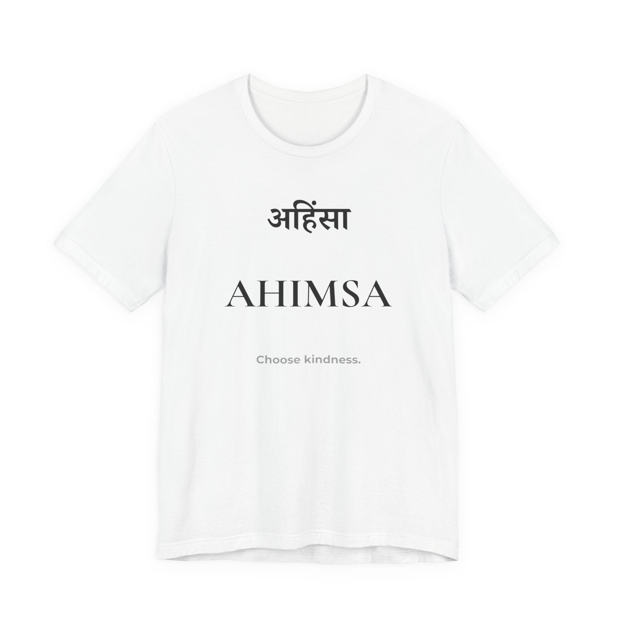 Ahimsa T-Shirt – Minimalistisches Sanskrit Design
