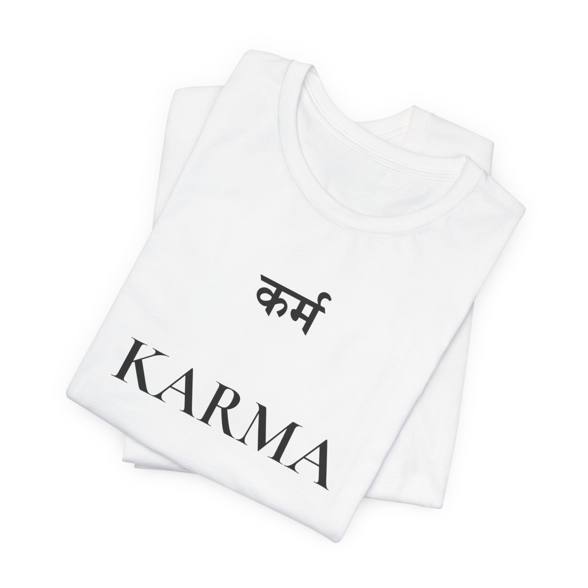 Karma T-Shirt – Minimalistisches Sanskrit Design