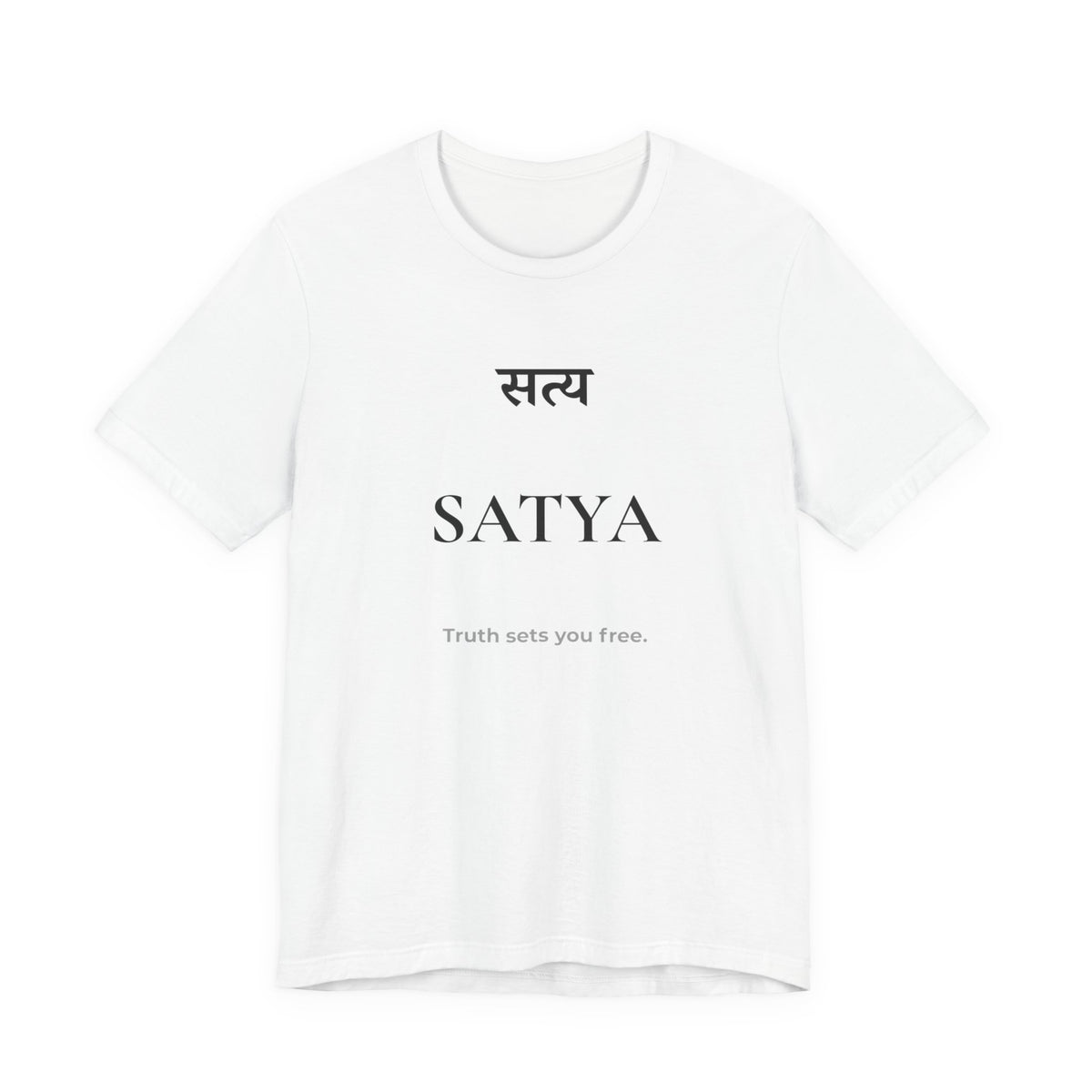 Satya T-Shirt – Minimalistisches Sanskrit Design