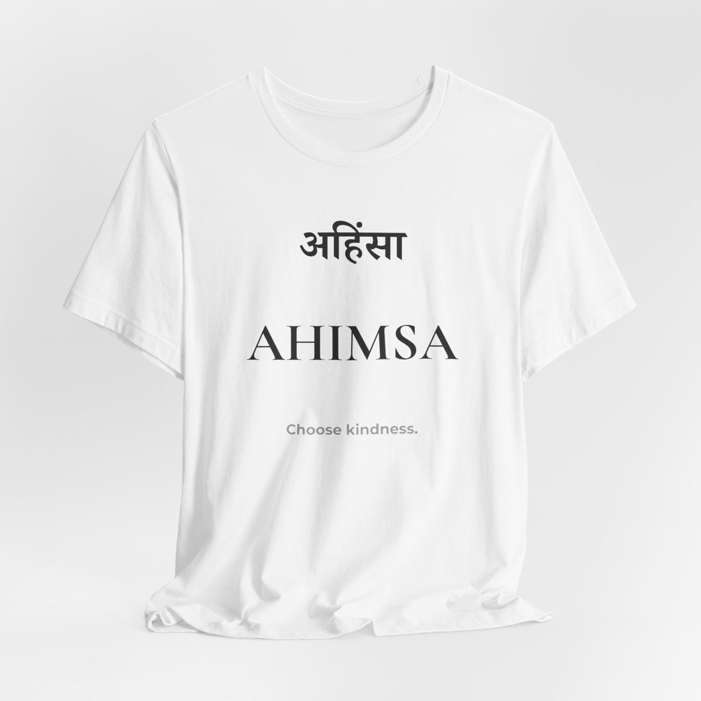 Ahimsa T-Shirt – Minimalistisches Sanskrit Design