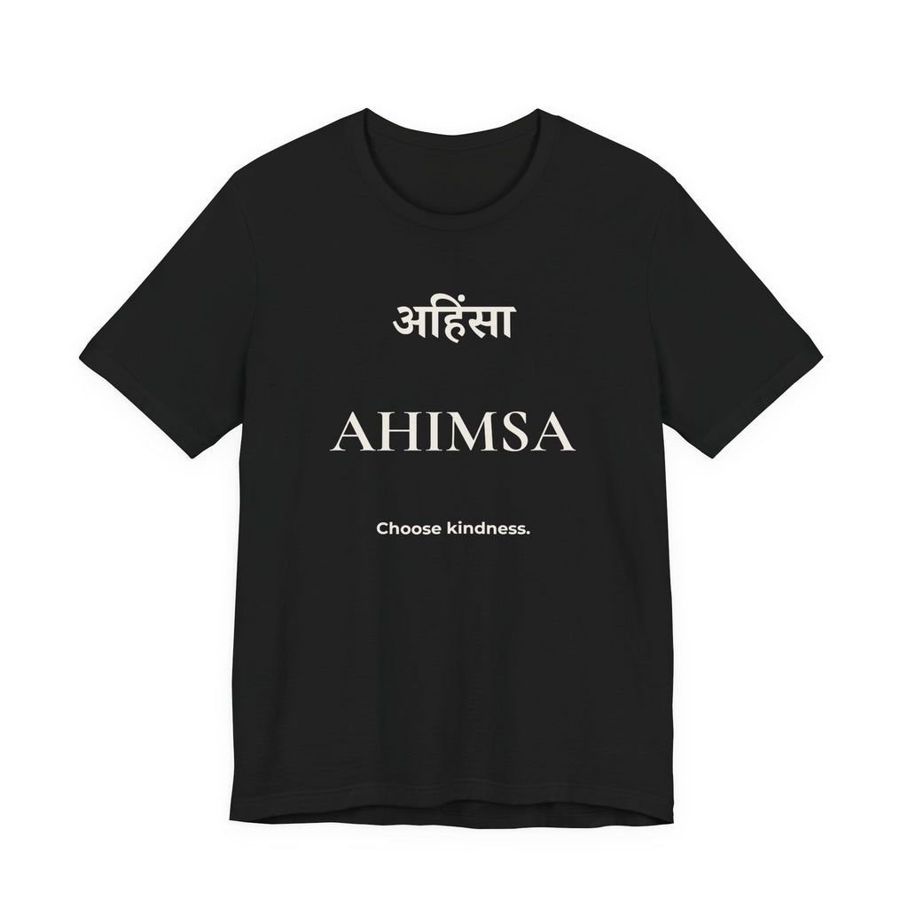 Ahimsa T-Shirt – Minimalistisches Sanskrit Design