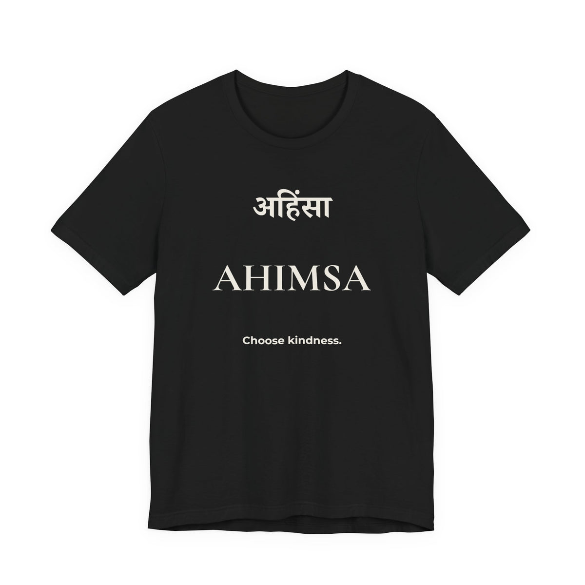 Ahimsa T-Shirt – Minimalistisches Sanskrit Design