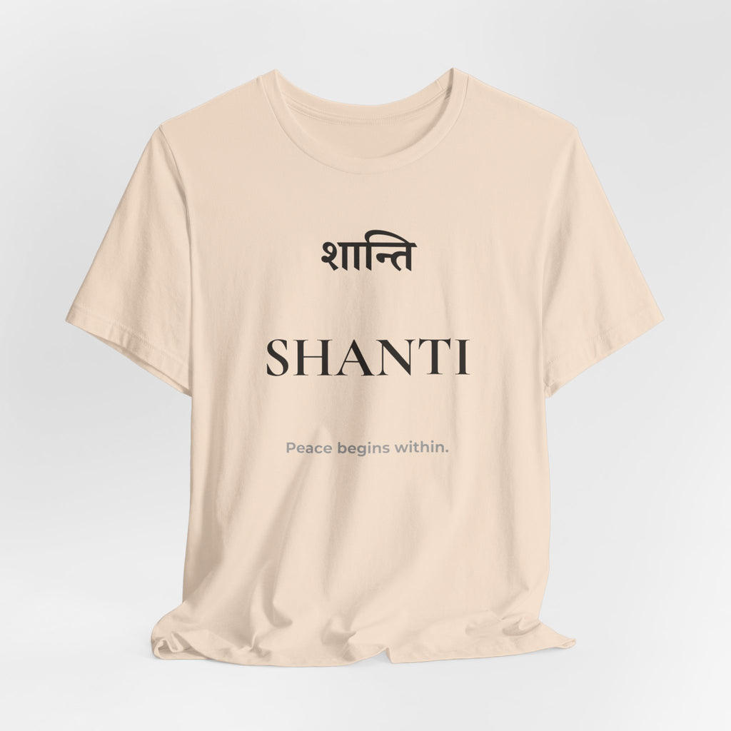 Shanti T-Shirt – Minimalistisches Sanskrit Design