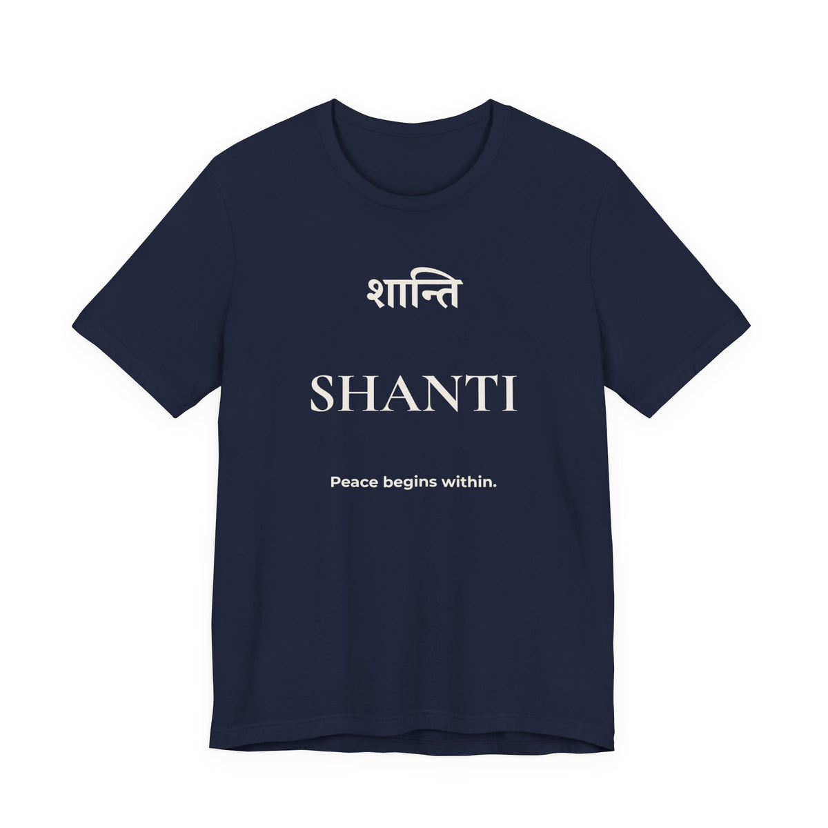 Shanti T-Shirt – Minimalistisches Sanskrit Design