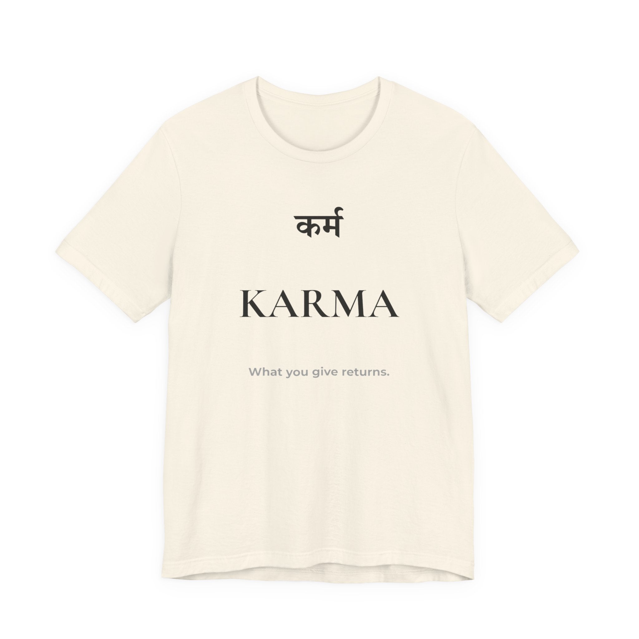 Karma T-Shirt – Minimalistisches Sanskrit Design