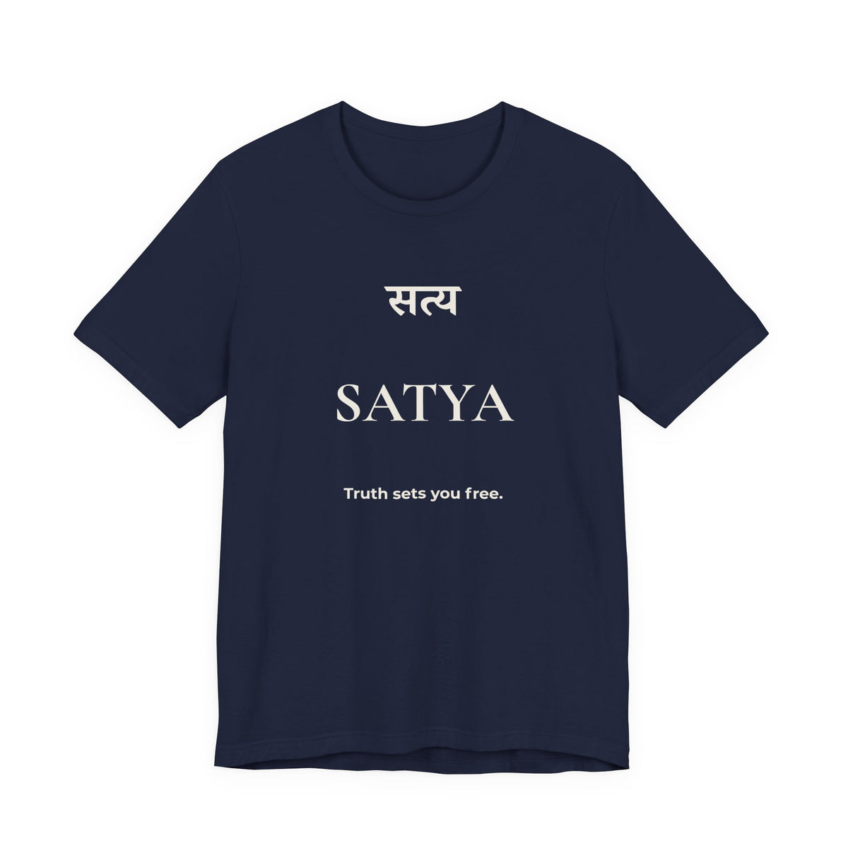 Satya T-Shirt – Minimalistisches Sanskrit Design