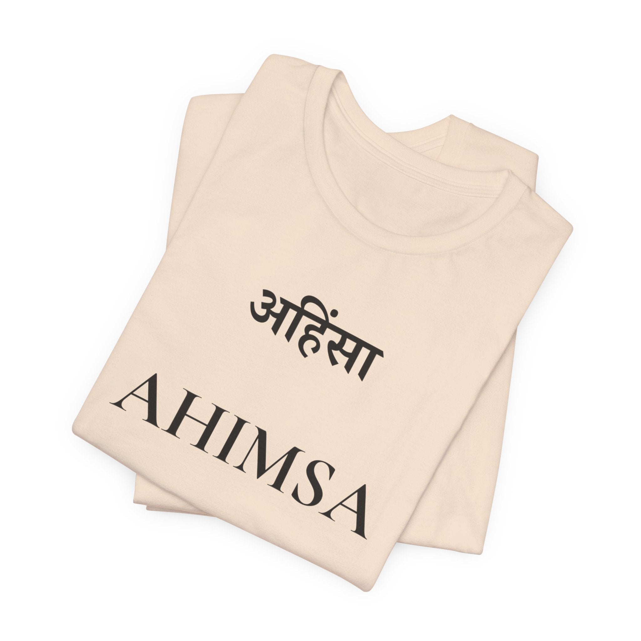 Ahimsa T-Shirt – Minimalistisches Sanskrit Design