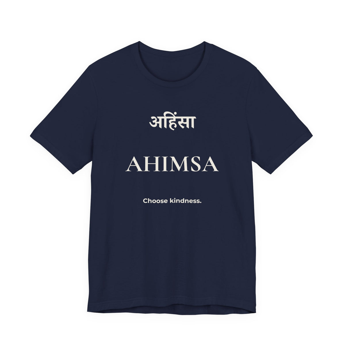 Ahimsa T-Shirt – Minimalistisches Sanskrit Design
