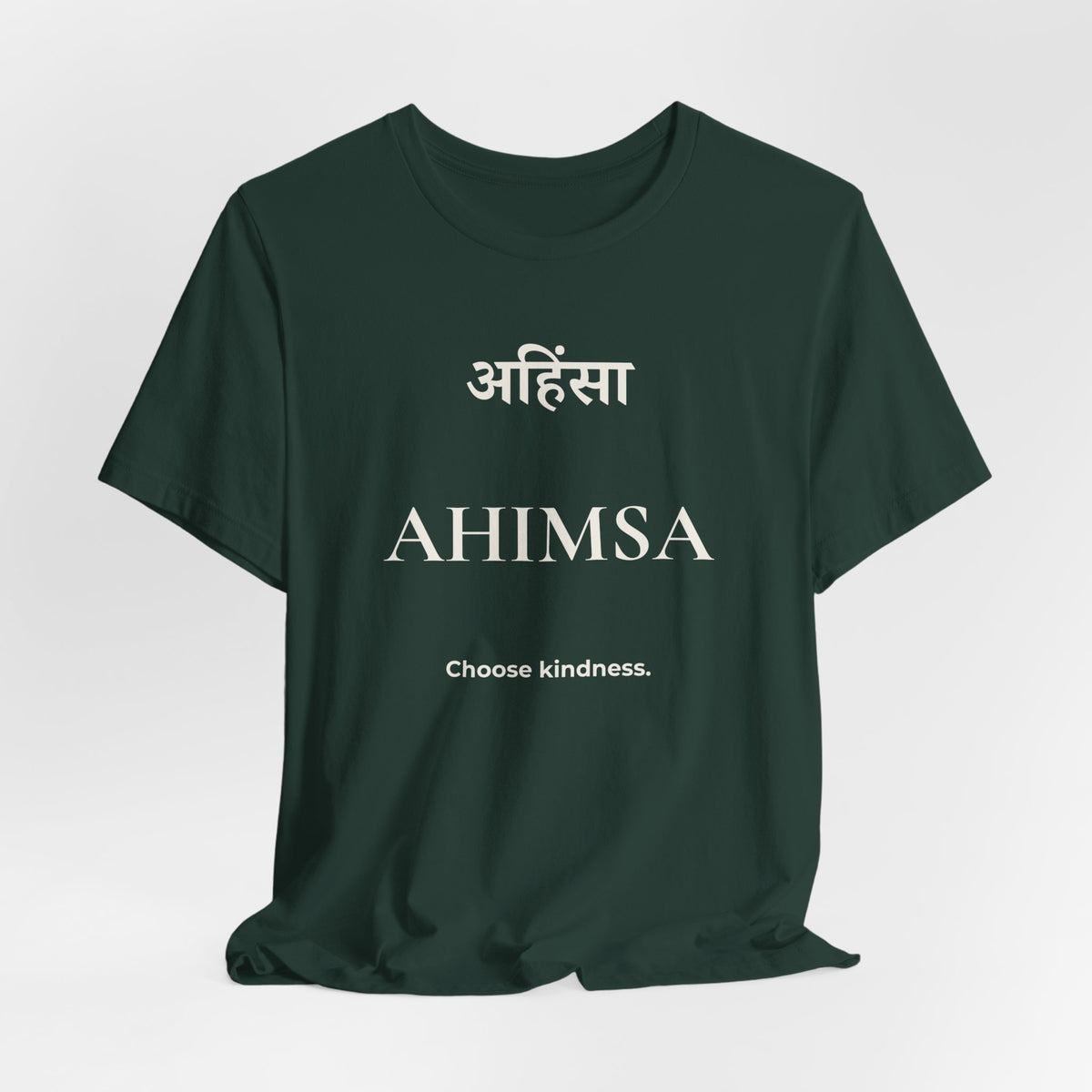 Ahimsa T-Shirt – Minimalistisches Sanskrit Design