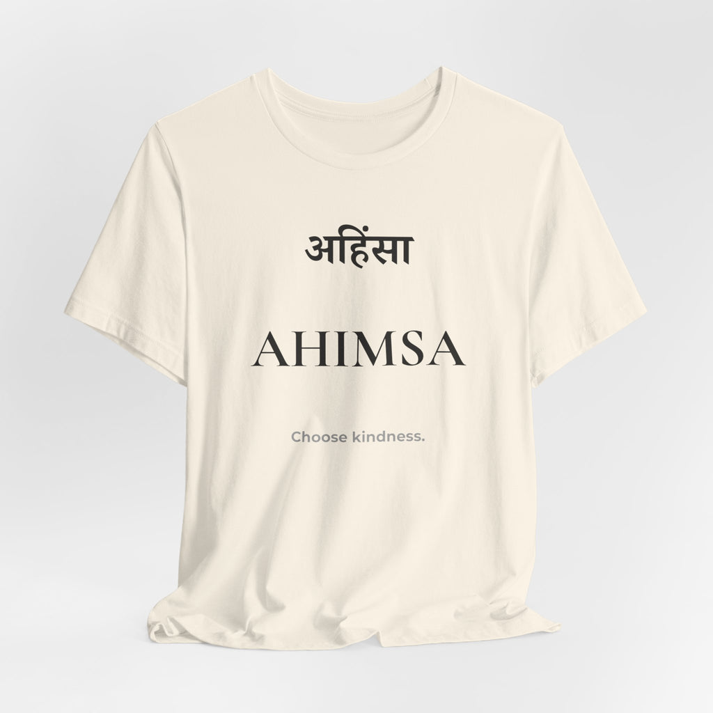Ahimsa T-Shirt – Minimalistisches Sanskrit Design