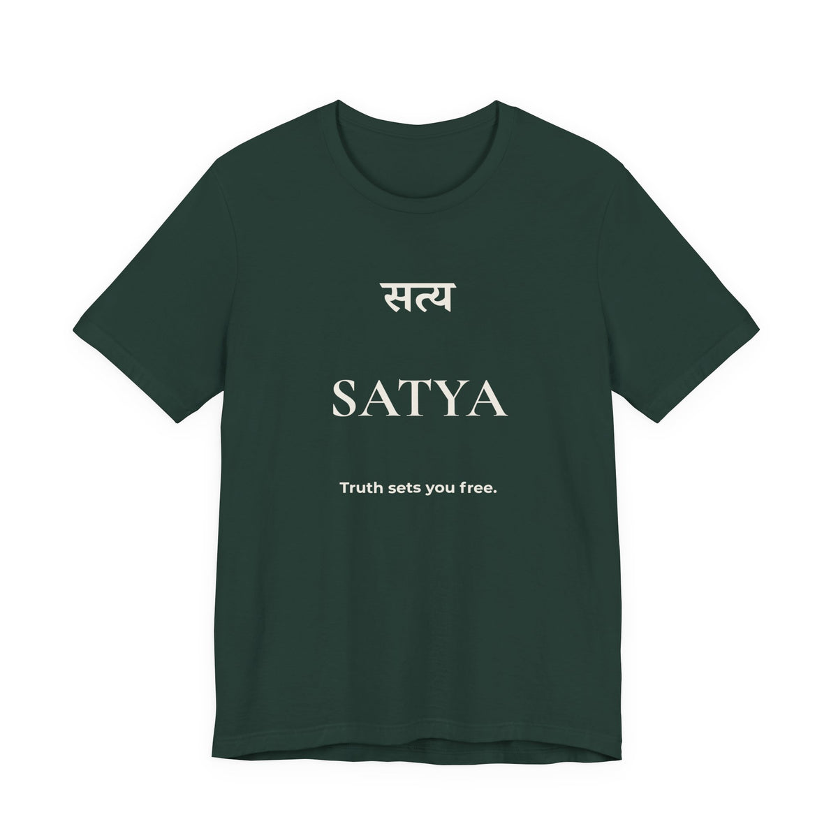 Satya T-Shirt – Minimalistisches Sanskrit Design