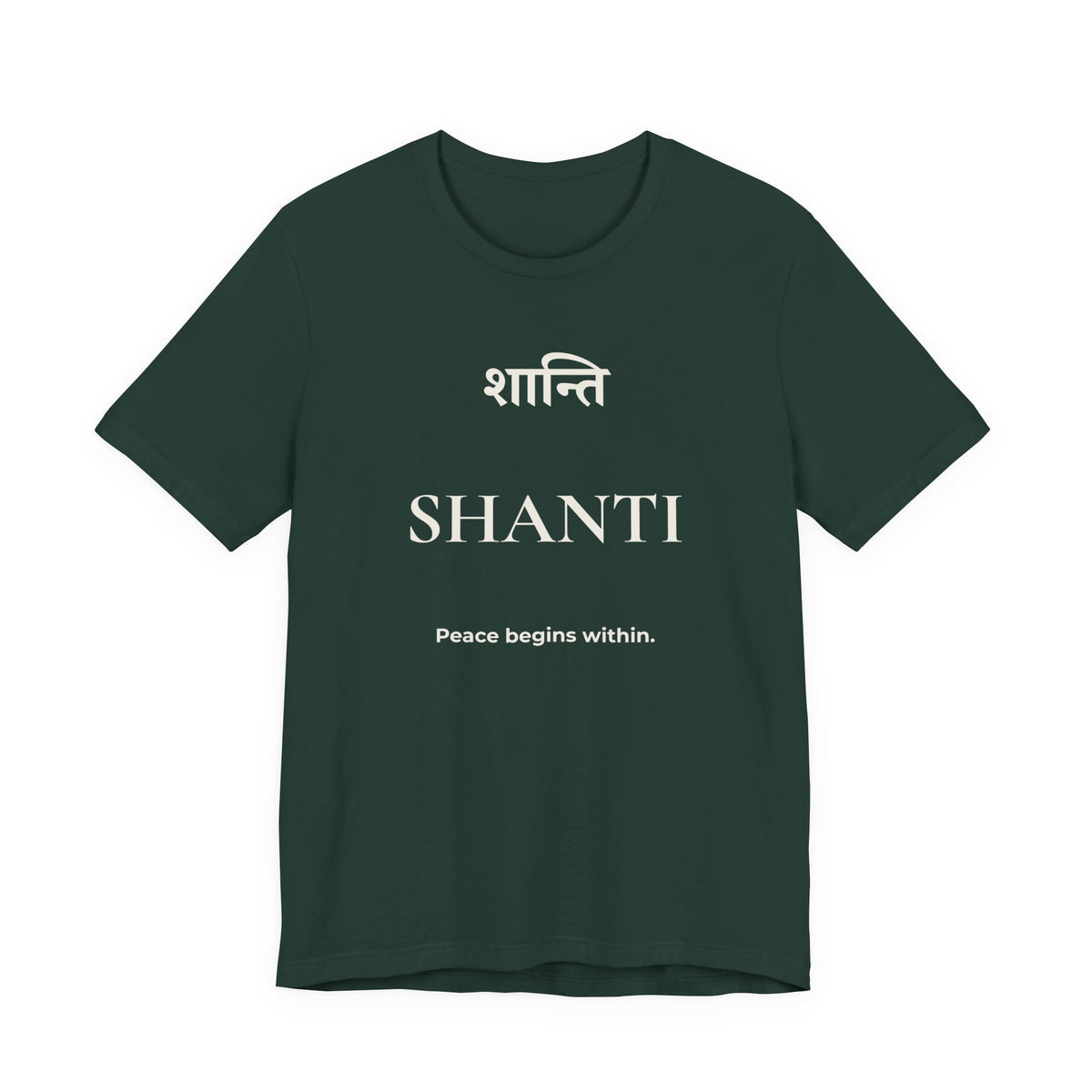 Shanti T-Shirt – Minimalistisches Sanskrit Design