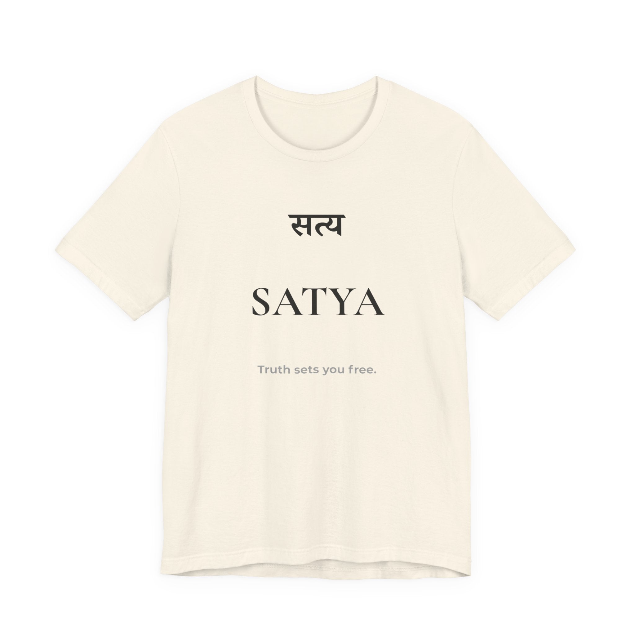 Satya T-Shirt – Minimalistisches Sanskrit Design
