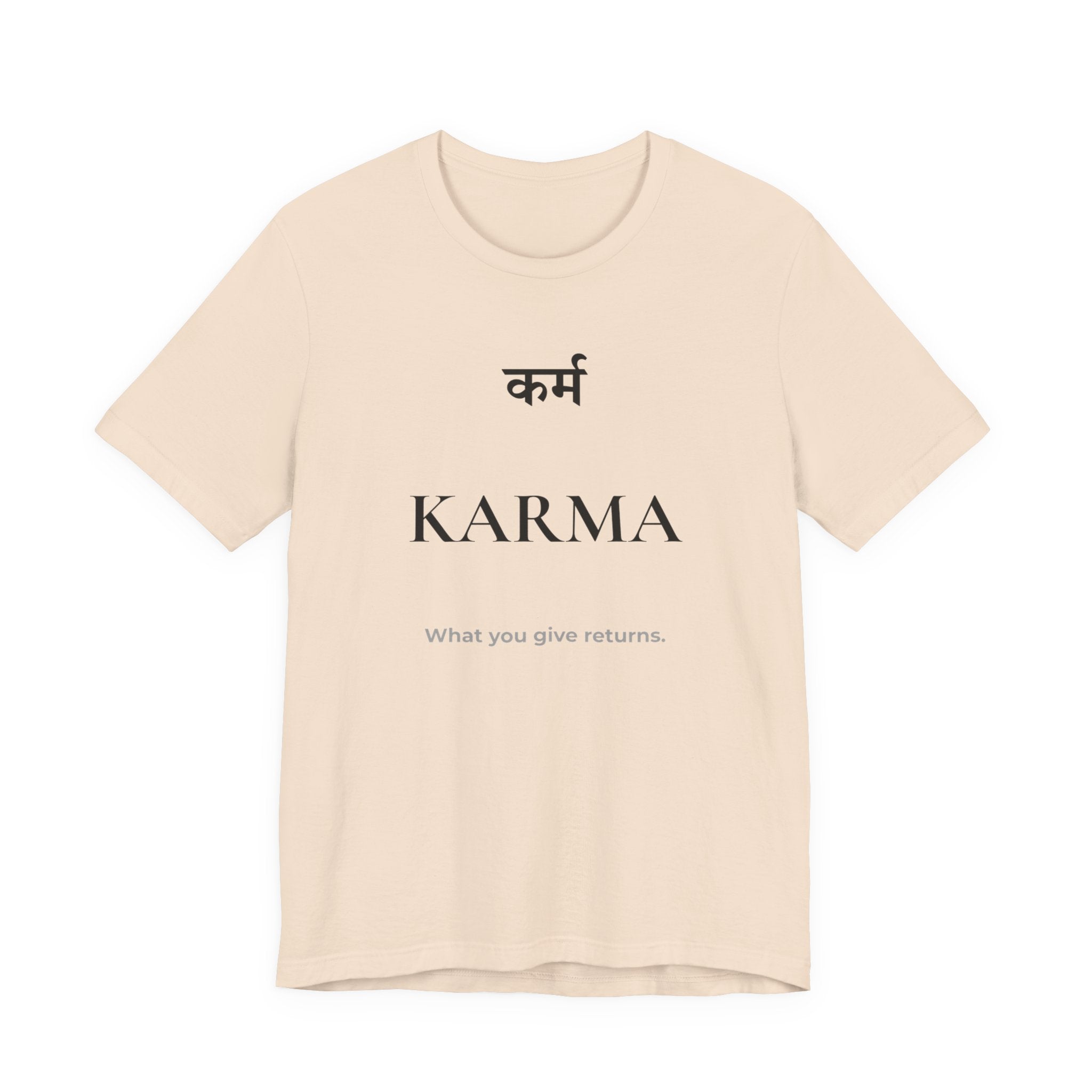 Karma T-Shirt – Minimalistisches Sanskrit Design