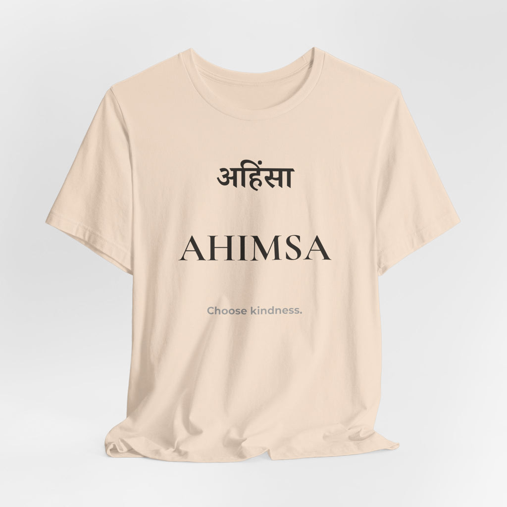 Ahimsa T-Shirt – Minimalistisches Sanskrit Design