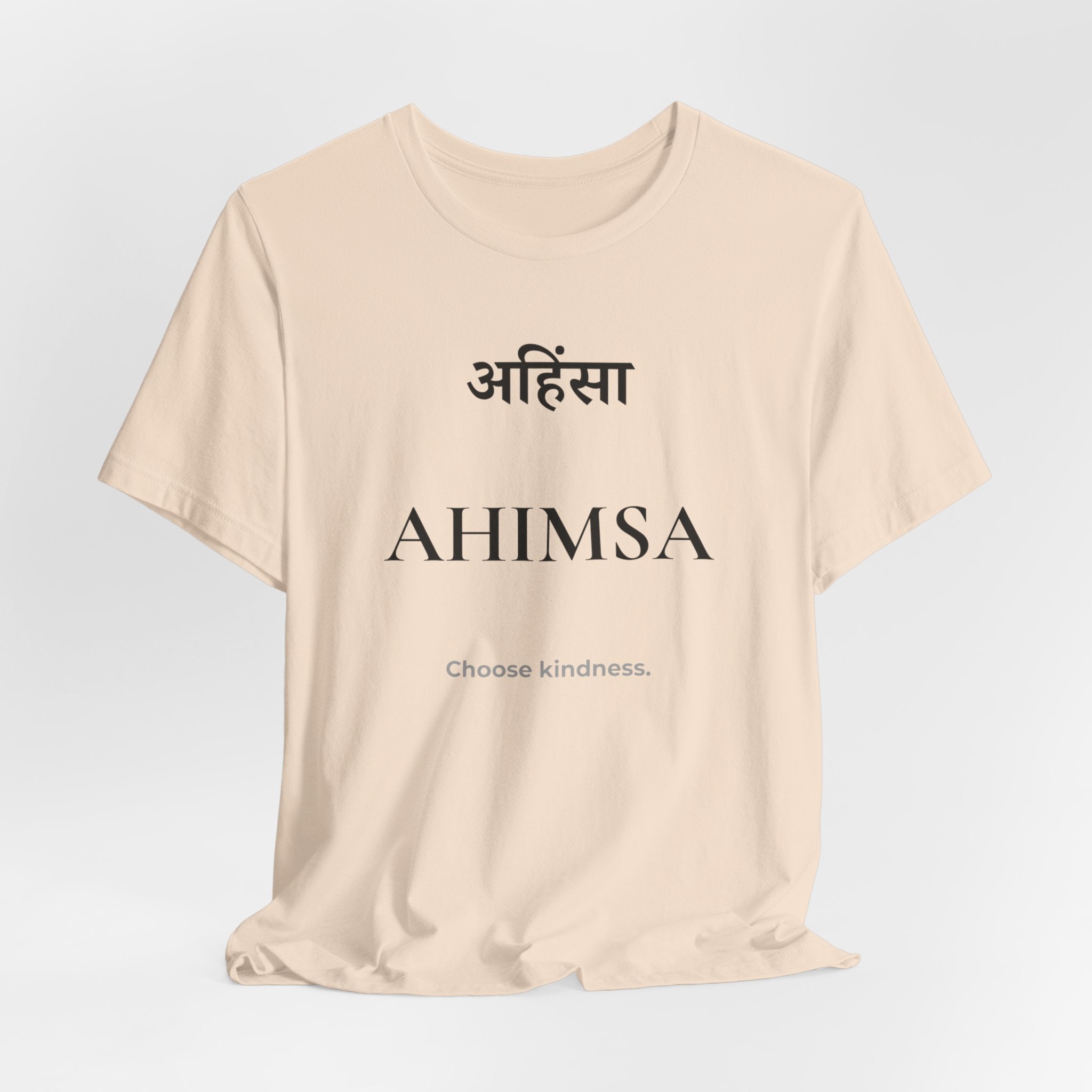 Ahimsa T-Shirt – Minimalistisches Sanskrit Design