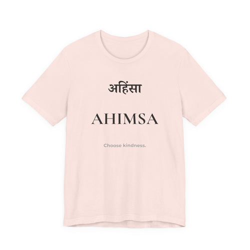 Ahimsa T-Shirt – Minimalistisches Sanskrit Design