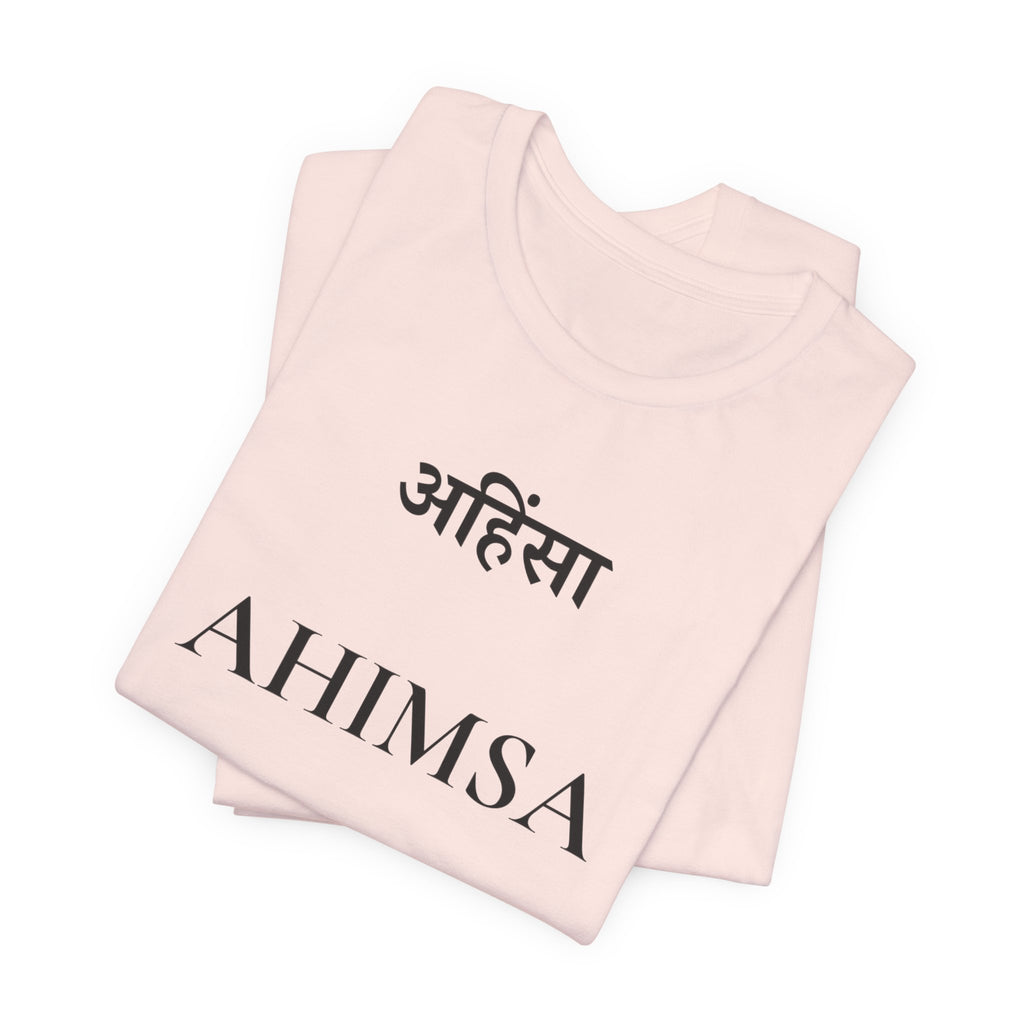 Ahimsa T-Shirt – Minimalistisches Sanskrit Design