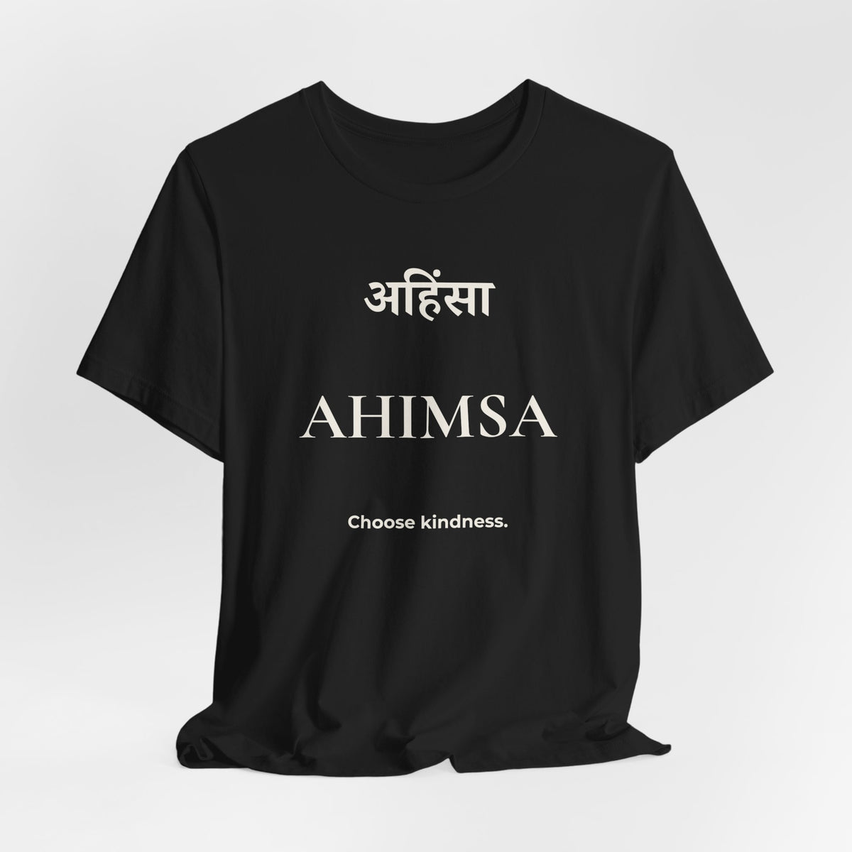 Ahimsa T-Shirt – Minimalistisches Sanskrit Design