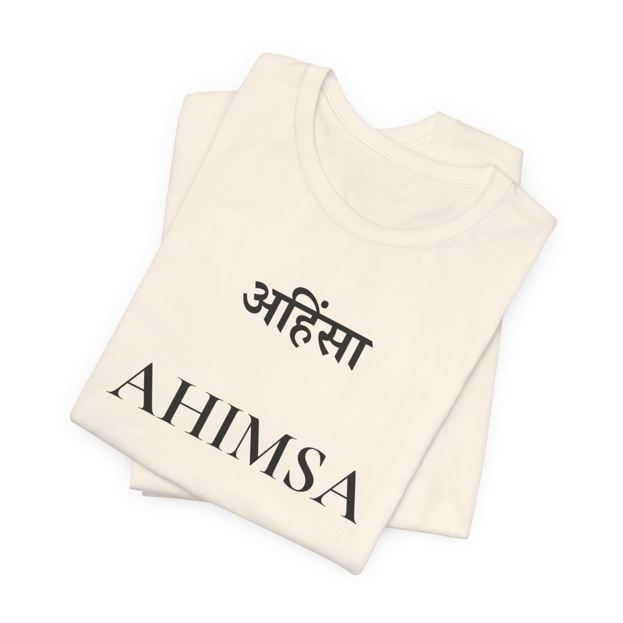 Ahimsa T-Shirt – Minimalistisches Sanskrit Design