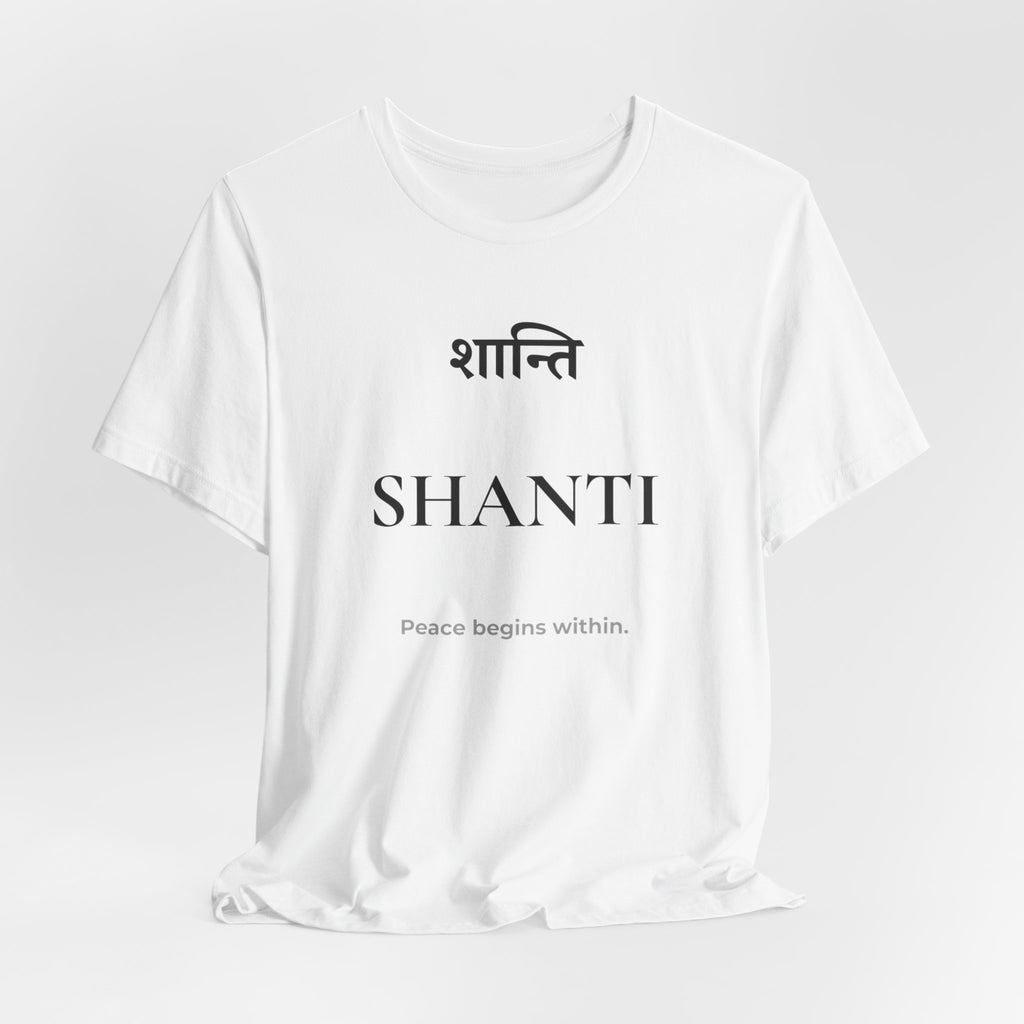 Shanti T-Shirt – Minimalistisches Sanskrit Design