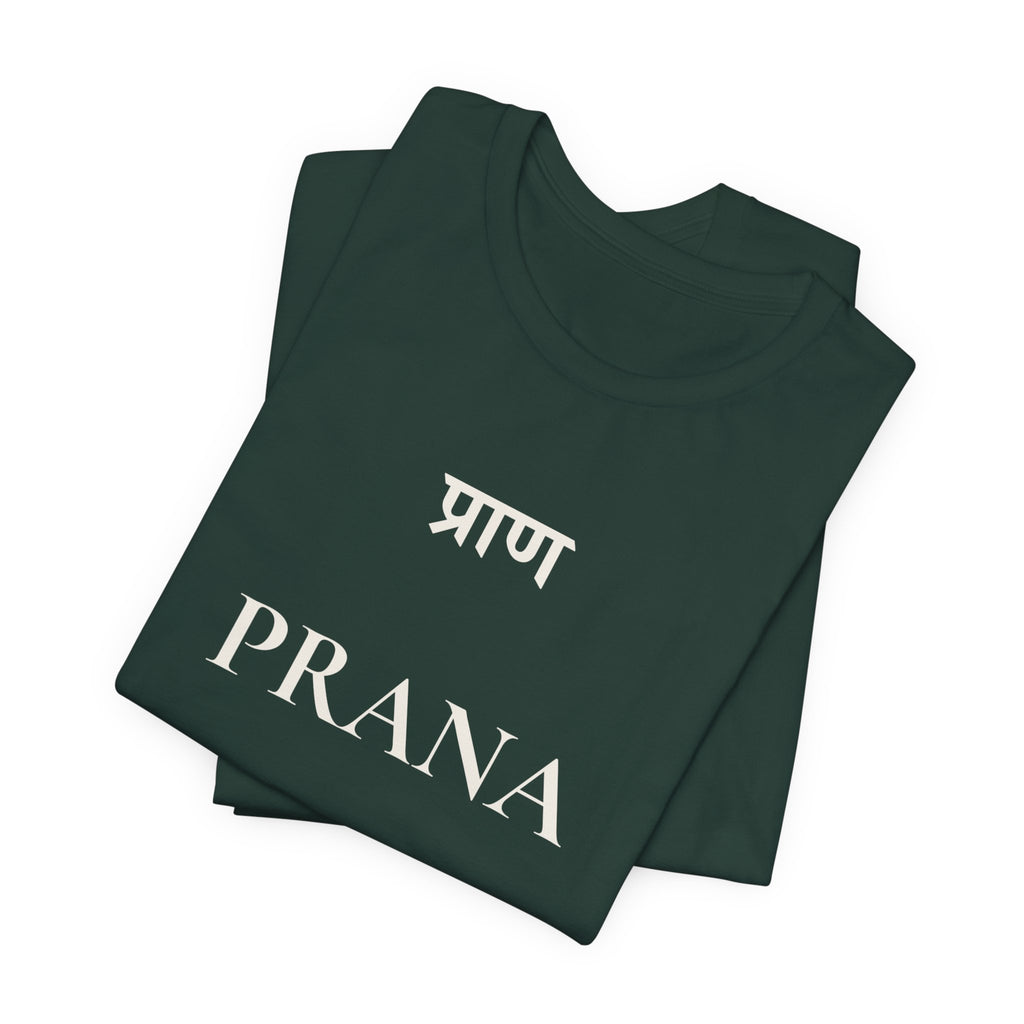 Prana T-Shirt – Minimalistisches Sanskrit Design